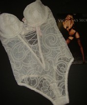 Victoria&#39;s Secret 32B,32C,36C,36D TEDDY embroidered coconut ivory WHITE ... - £51.82 GBP