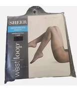 West Loop Ultra Sheer Toe Control Top Size C - Jet Black Hosiery - $3.12 CAD