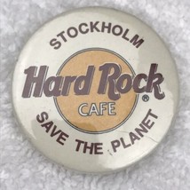 Hard Rock Cafe Stockholm Vintage Pin Button Pinback - £7.93 GBP