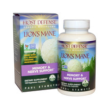 Fungi Perfecti Host Defense Lion&#39;s Mane Memory &amp; Nerve Support, 120 Veg ... - $44.96