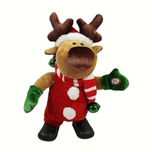 Animated Christmas Reindeer Dan Dee Musical Lights Jingle Bells Plush - £15.49 GBP