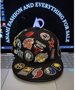 NBA Logo Scramble 59FIFTY Fitted Hat All black/Multi Color - $494.94 MXN