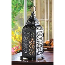 BLACK MOROCCAN CANDLE LANTERN - £25.95 GBP