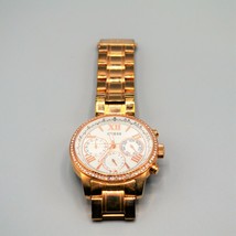 Guess Ladies Watch W0559L3 Round Dial Crystals Stainless Rose Gold Band Date - £31.02 GBP