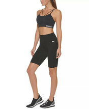 DKNY Sport Ladies High-Waist Logo-Print Bicycle Shorts, BLACK, XS - £17.98 GBP