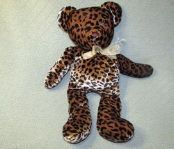 Bestever Leopard Teddy Bear 19" Plush Stuffed Animal Black Brown Soft Cuddly Toy - £10.07 GBP