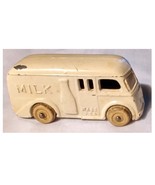 VINTAGE BARCLAY SLUSH CAST TOY CAR MILK DELIVERY TRUCK 3&quot; USA WHITE - $65.00