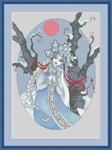 Snow Queen Cross Stitch Gothic pattern pdf - Iren horrors cross stitch witch  - £7.98 GBP