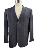 Jones New York Elements Black Pinstripe 100% Wool Men&#39;s Large 42R Suit Coat - £8.51 GBP
