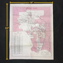 Los Angeles Unified School District Childrens Centers Vintage 1975 1976 Map - £19.66 GBP