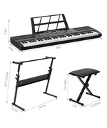 Music Electronic Keyboard Electric Digital Piano Organ With Stand - £108.15 GBP