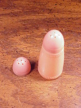 Pink Frosted Glass bullet shape Salt Pepper Shaker Replacement and Extra... - $7.95