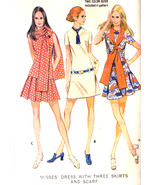 McCall&#39;s 2310 Vintage 1970 Retro Mini Jumper Dress or Skirt &amp; Top Ensemb... - £6.08 GBP