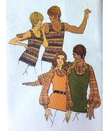 Simplicity 9892 VTG 1972 Pullover Tank Top and Long Sleeve Hippie Shirt ... - £5.54 GBP
