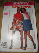 Simplicity 8632 Vintage 1969 Retro Mini Skirt Dress Pattern -  Junior/Misses Siz - £3.19 GBP