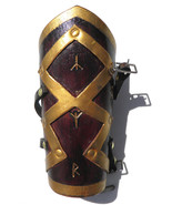 Womens Leather Valkyrie Fantasy Armor Single Wrist Bracer - Norse Goddes... - £66.45 GBP