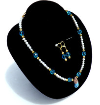 The Islander Mermaid - South Pacific Pearl Beaded Necklace - With Faceted Crysta - £51.89 GBP