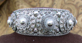 Vintage Bezalel Sterling Silver Cuff Bracelet - Filigree Design - Judaic - Yemen - £148.31 GBP