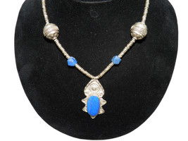 Genuine Lapis Lazuli Royal Blue Gemstone Necklace - Traditional Afghan Tribal Pe - £67.78 GBP