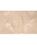 3 Yards Floral Medallion Drapery Damask Fabric - Cream White - High End ... - £43.58 GBP
