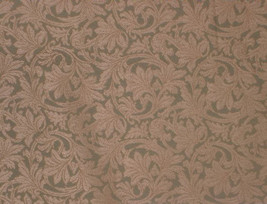 5-2/3 Yards Leaf Damask High End Designer Fabric - Soft Pastel Lime &amp; Ch... - £145.77 GBP