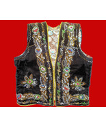 Romanian Gypsy Vest - Authentic Vintage Early 20th Century -  Floral Bea... - £387.01 GBP