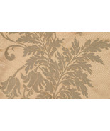 1-1/2 YDS x 44 Inches Fern Leaf Floral Drapery / Upholstery Damask Fabri... - £20.60 GBP