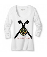 Women&#39;s Viking Logo T-Shirt with Large Crossed Dragon &amp; Shield - 100% So... - £22.67 GBP