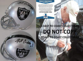 Fred Biletnikoff signed Oakland Raiders mini football helmet COA proof Beckett - £109.05 GBP