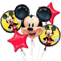 Mickey Mouse Deluxe Balloon Bouquet - 5pc Mylar Kit - £13.66 GBP