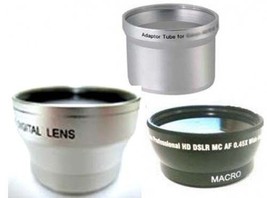 Wide Lens + Tele Lens + Tube bundle for Olympus C-750, C-760, C-765 C-77... - £38.12 GBP