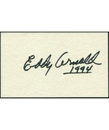 EDDY ARNOLD SIGNED 3X5 INDEX CARD SINGER COUNTRY MUSIC LEGEND HOF GRAND ... - £16.84 GBP