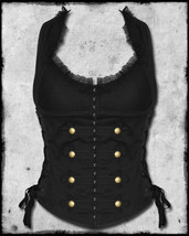 Hell Bunny Spin Doctor Black Ogata Vest Hot Topic Gothic Cyber Visual Kei Punk - £93.30 GBP