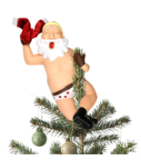 NO PACKAGING - Stripping Santa Funny Stripper Christmas Tree Topper - La... - $32.00