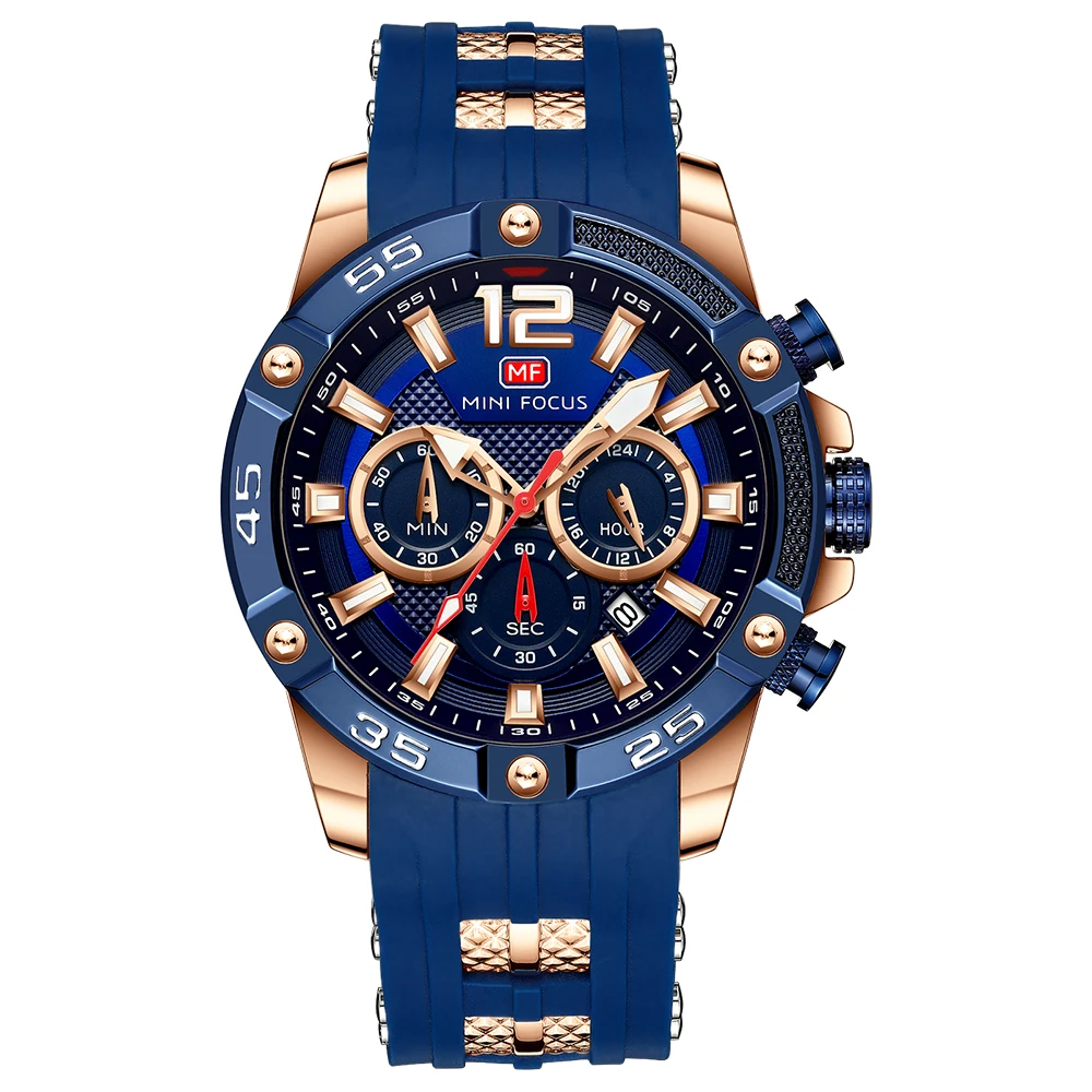 Watch Brand Luxury Analog Quartz Sport Men Watches Mens Silicone Waterpr... - £38.31 GBP