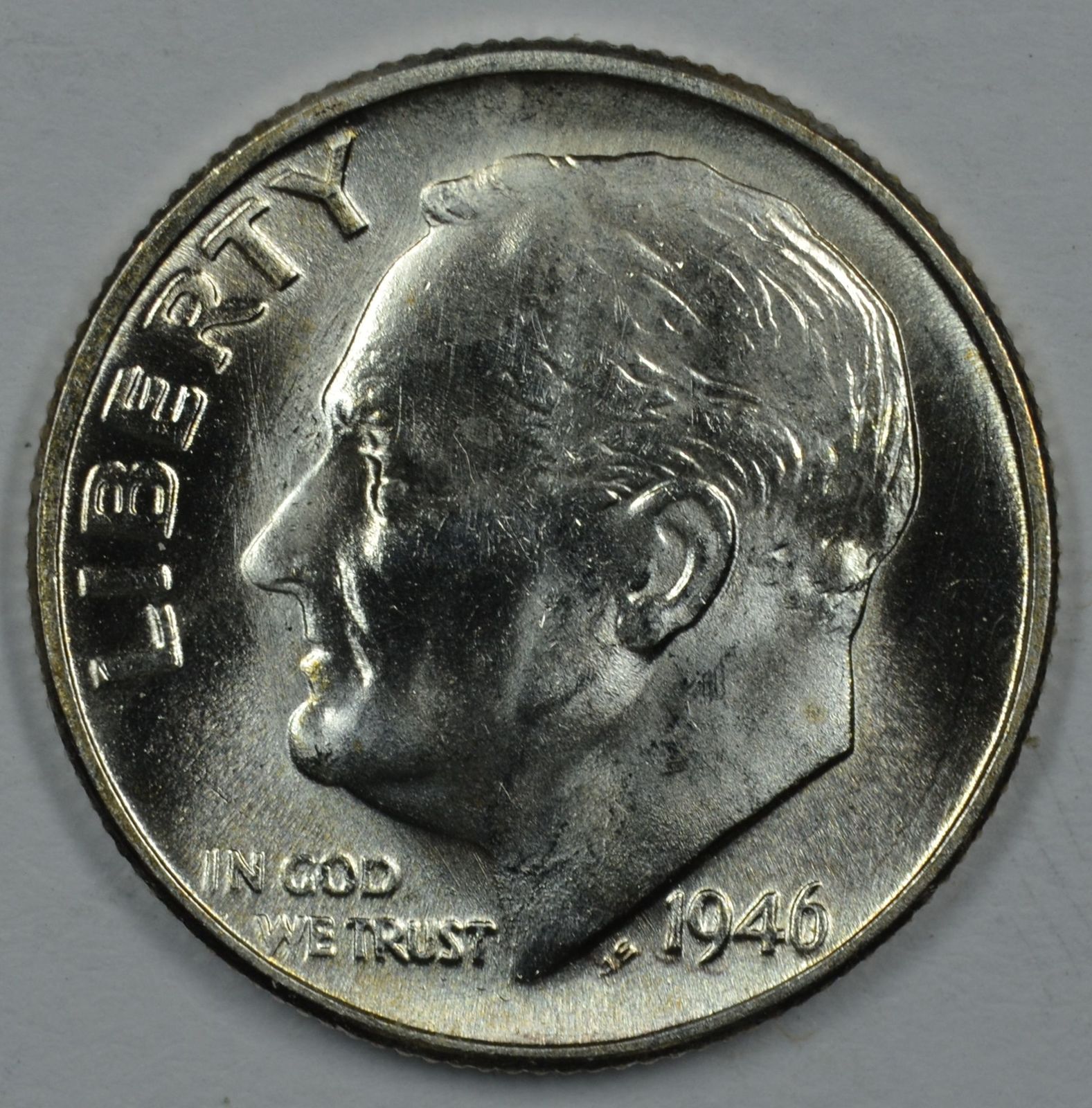 Primary image for 1946 P Roosevelt uncirculated silver dime BU