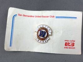San Bernardino United Soccer Club - Player Pin - Still on Original Card ... - £11.96 GBP