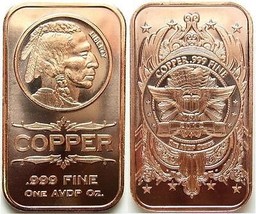 Pure Copper, One AVDP Ounce, .999 Fine - £19.97 GBP