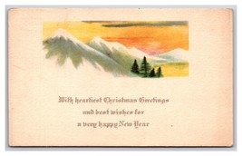 Christmas Greetings Mountain Landscape Arts and Crafts DB Postcard XC9 - $3.91