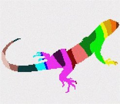 Pepita Needlepoint kit: Lizard Palette Silhouette, 12&quot; x 7&quot; - $78.00+