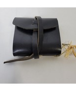 VTG Leather Travel Notebook Pad Black Handmade Deckle Edge Paper Made in... - $20.25 CAD