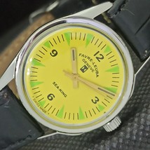 Vintage Favre Leuba Sea King 253 Winding Swiss Mens Yellow Watch 564-a299104-6 - £25.80 GBP