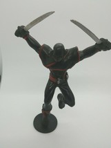 Ninja Figurine Toy Action Figure Double Sword Black Red California Costume Inc - £2.32 GBP