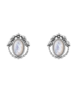 2021 Heritage Georg Jensen Sterling Silver Earrings Clips Mother Of Pear... - $399.43 CAD