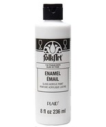 FolkArt Enamel Gloss Acrylic Paint, 7149 Titanium White, 8 Fl. Oz. - £7.80 GBP