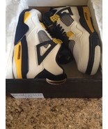NIKE AIR JORDAN IV 4 RETRO CAL MARQUETTE PE SAMPLE WHITE NAVY BLUE YELLO... - $3,000.00