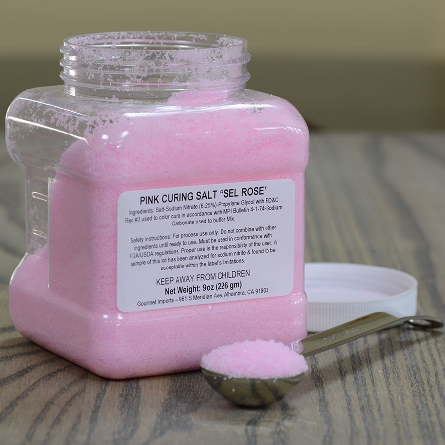 Primary image for D.Q. Pink Curing Salt in a Twist Off Jar - 9 oz jar