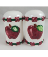 Vintage Country Red Apples Ceramic 4&quot; Salt &amp; Pepper Shakers - €10,06 EUR