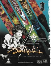 Jimi Hendrix Levy&#39;s Guitar Straps Signature Series ad 2002 advertisement print - £3.32 GBP