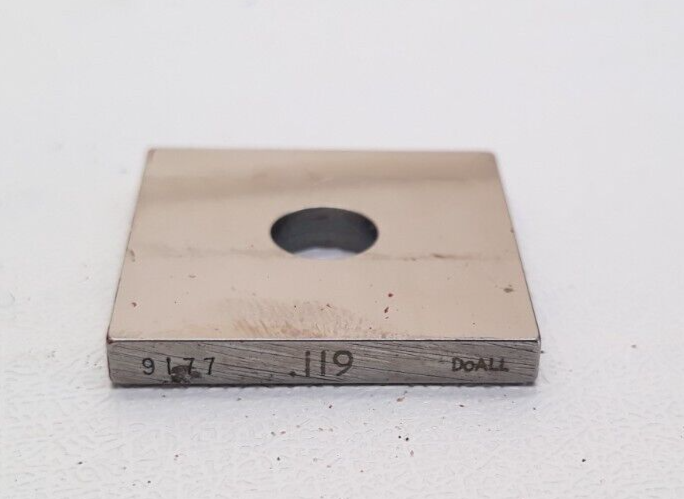 DoAll Gage Block .119&quot; Square Steel ASME #9177 - $12.99